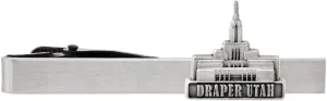 Silver Tie Clip by Ringmasters | LDS Temple Tie Clips for Men with Antique Silver Finish | Suit Accessories for Weddings, Church, & Formal Events | Versatile Tie Pin, (Draper Utah)