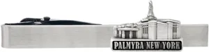 Silver Tie Clip by Ringmasters | LDS Temple Tie Clips for Men with Antique Silver Finish | Suit Accessories for Weddings, Church, & Formal Events | Versatile Tie Pin, (Palmyra New York)