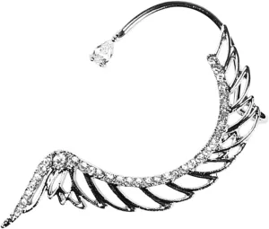 Single Ear Wrap Crawler Clip No Piercing Earring Rhinestone Ear Cuff for Women Jewelry Decor