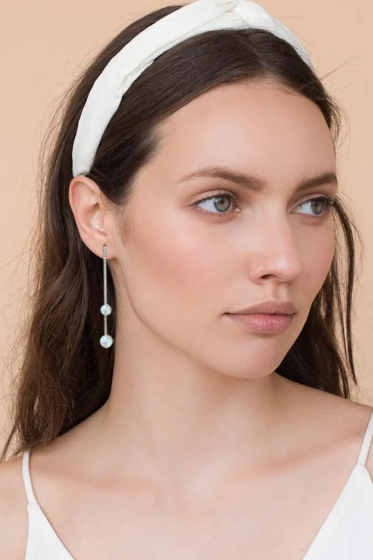 Sparkling CZ Crystal Tassel Jewelry for Women Pearl Tassel Earrings for Women Long Pearl Earrings Perfect for Bridesmaids or Bride