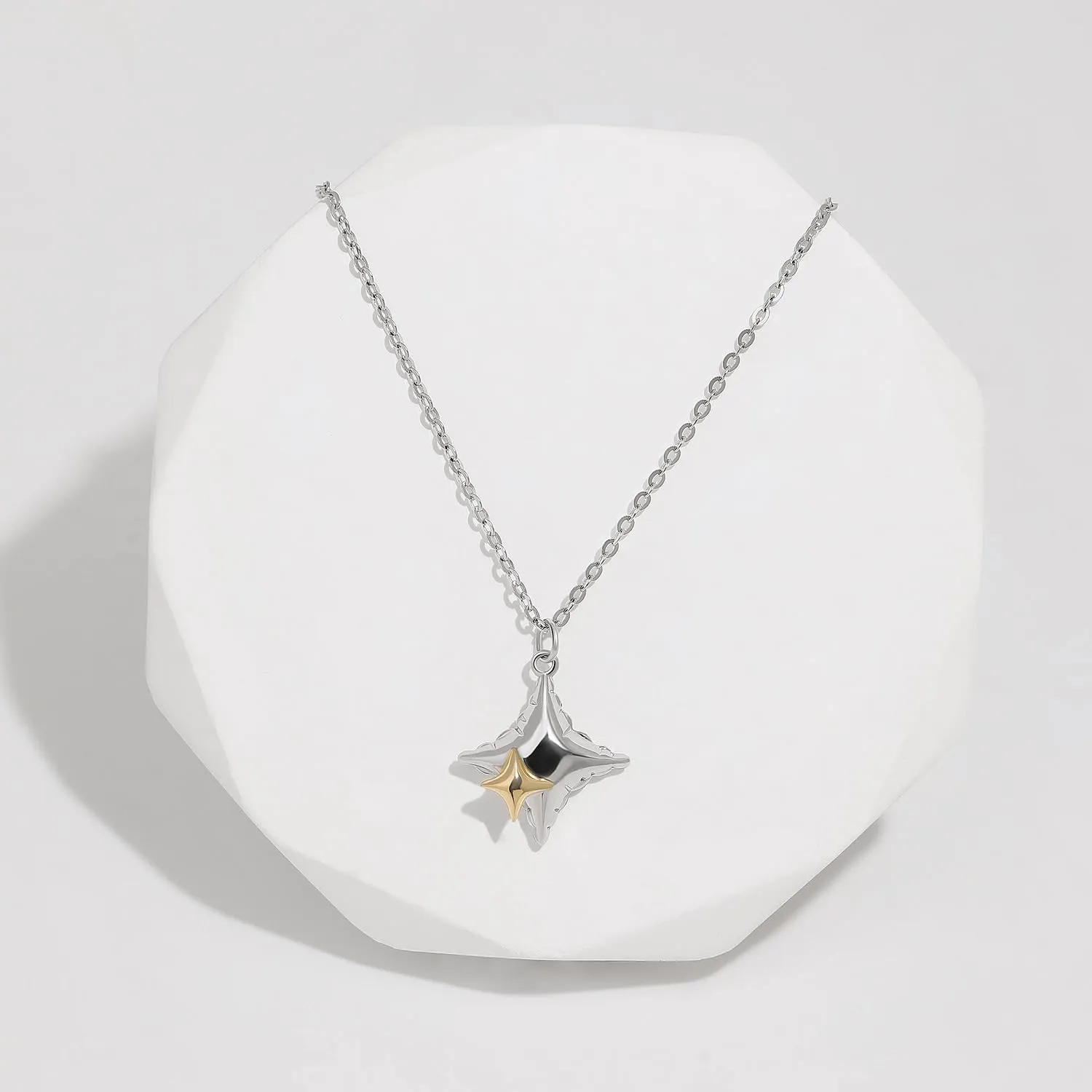 Star Necklace for Women Mother's Day Bubble Celestial Charm Necklace 925 Sterling Silver for Girls, Minimalist Dainty Balloon Pendant Jewelry, Birthday Christmas Gift - Star
