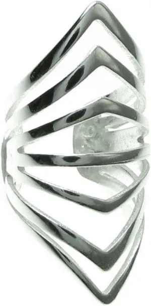 Sterling Silver Filigree Gothic Ring Clip Earring Cuff Wrap
