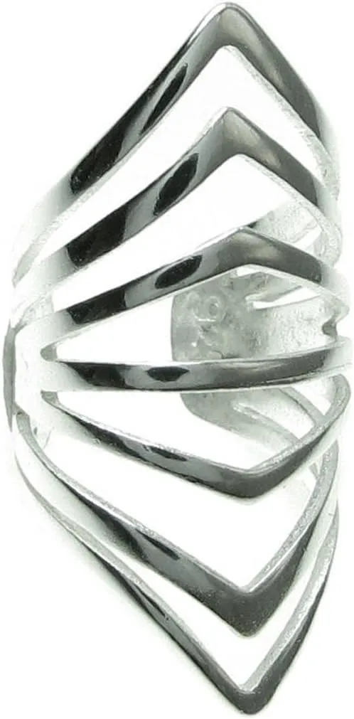 Sterling Silver Filigree Gothic Ring Clip Earring Cuff Wrap