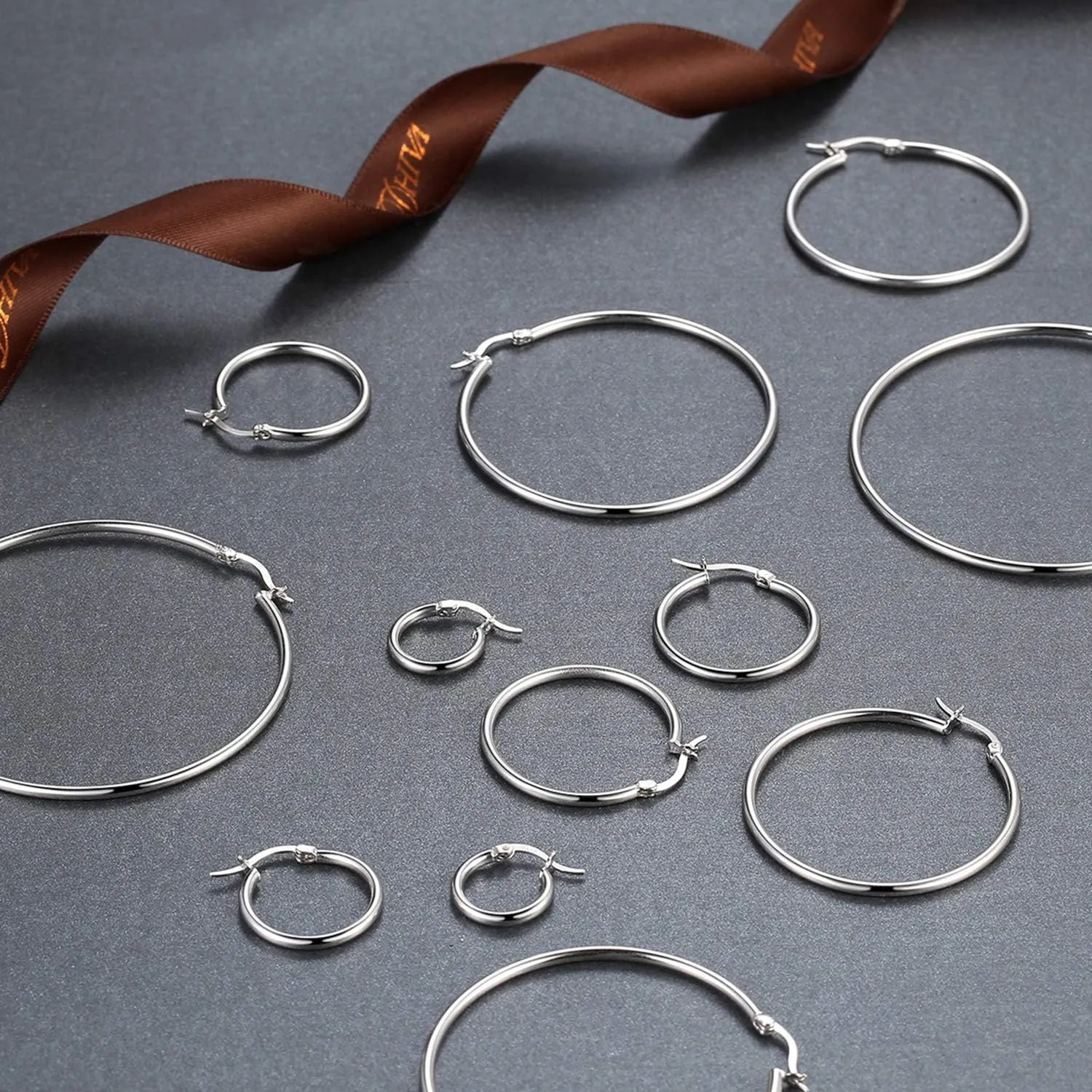 Sterling Silver Hoop Earrings 7 Sizes Options 2mm Tube High Polished Silver Hoops 15mm 20mm 25mm 30mm 40mm 50mm 60mm Hypoallergenic Jewelry