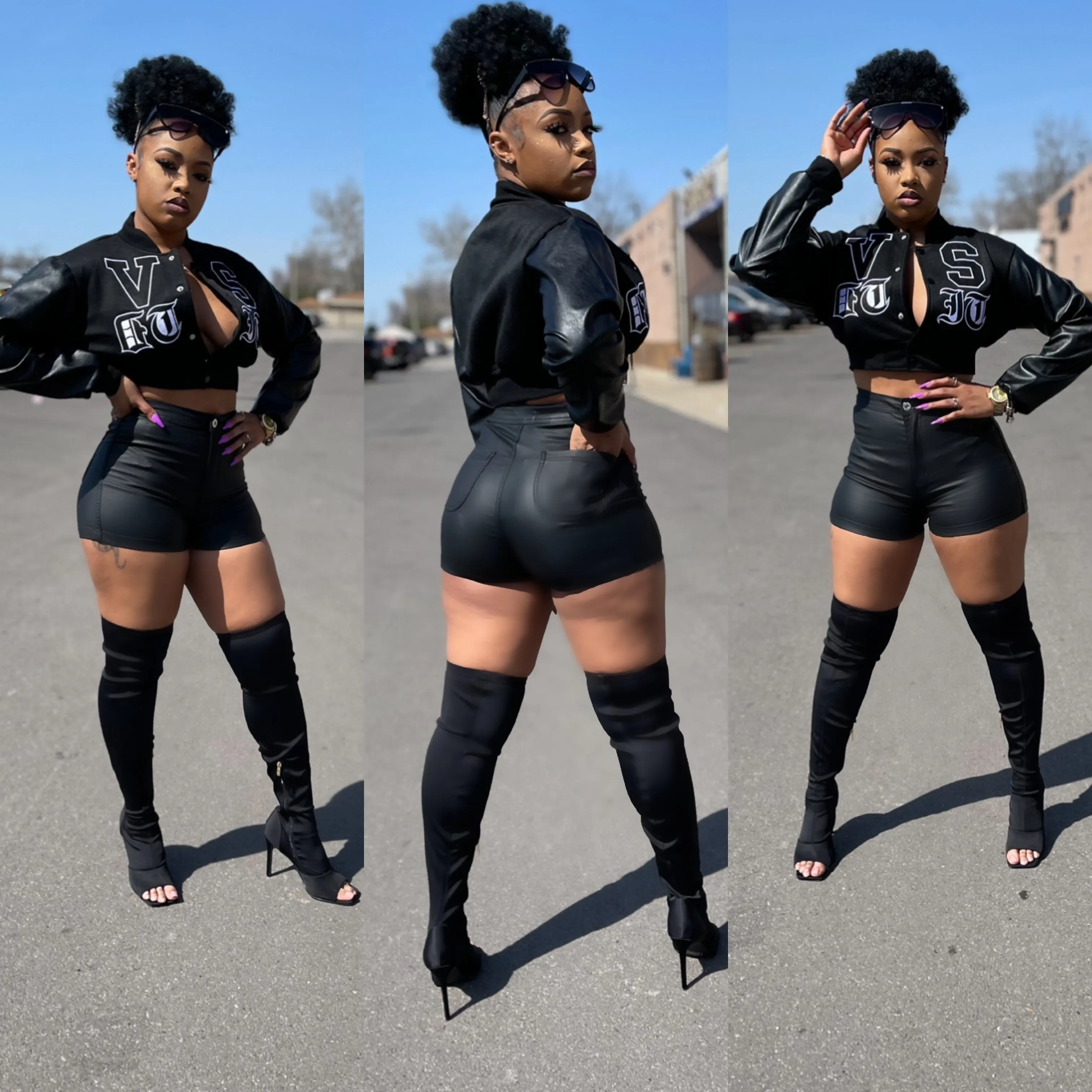 Straight Up Faux Leather Shorts