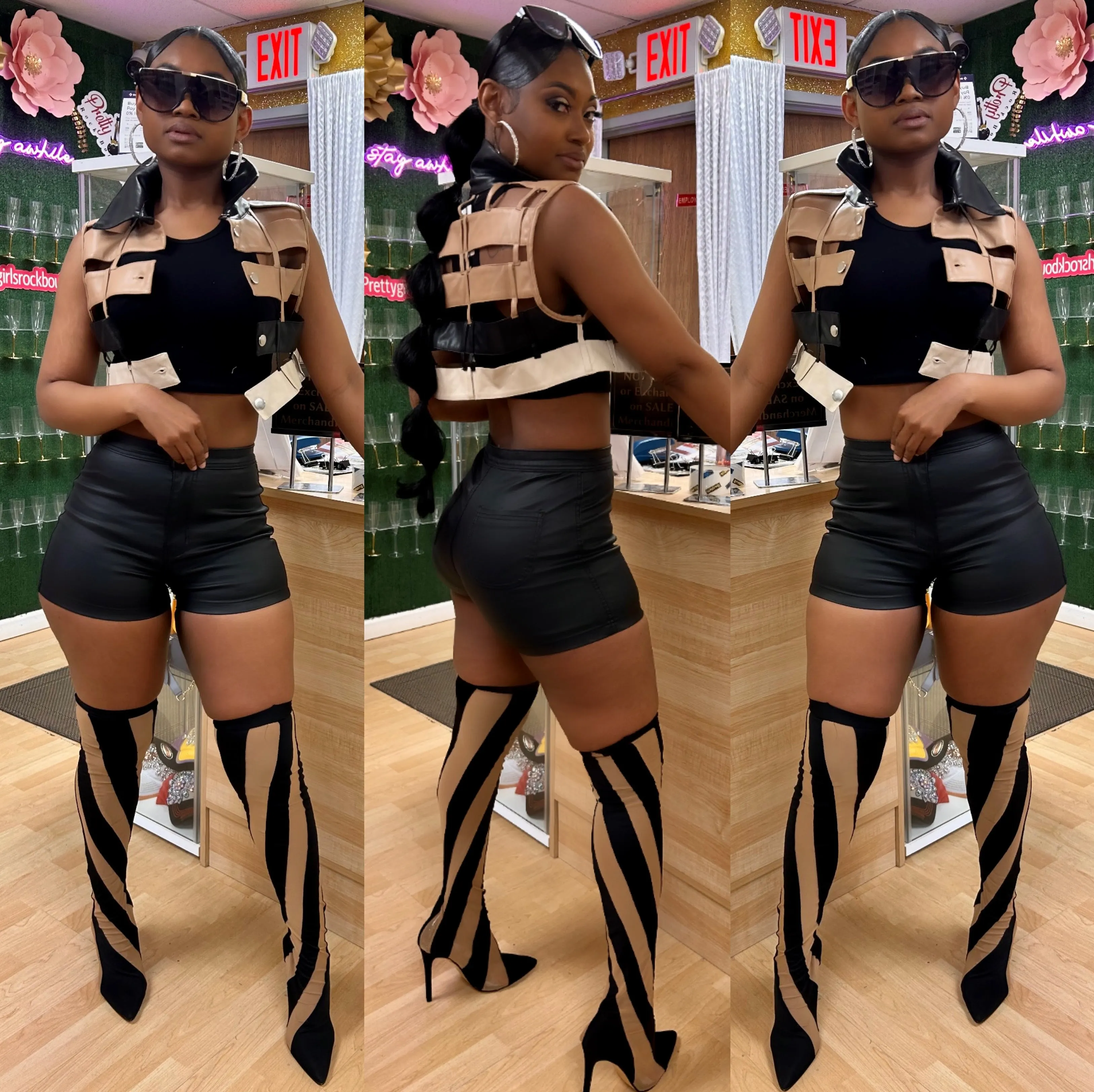 Straight Up Faux Leather Shorts