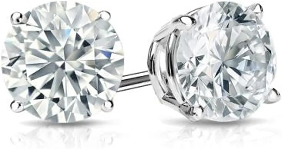 Stud Earrings Round Brilliant Lab Diamonds 0.36 Carat