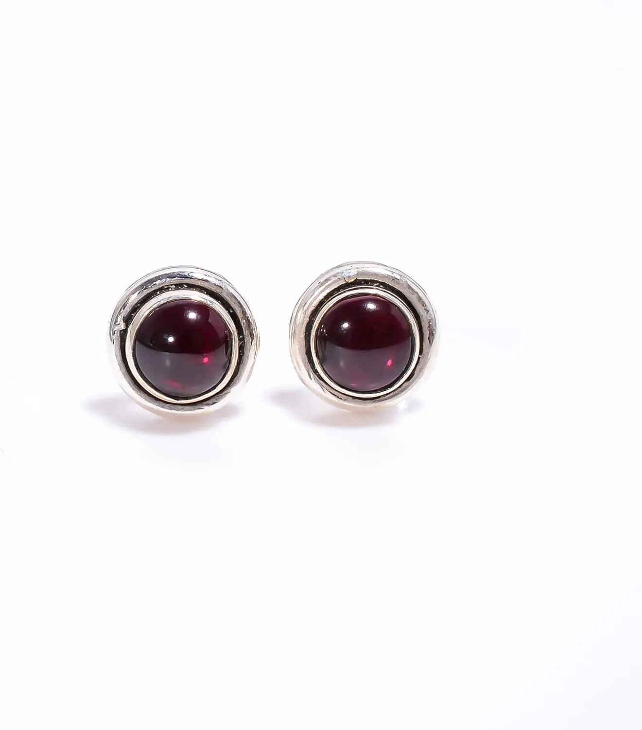 Studs earrings in 925 Sterling Silver, Girl Minimal Stud Jewellery for Office & Everyday Use, Unique Fine Stone Jewelry Gifts for Women - Girls