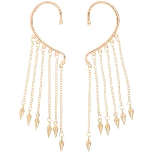 Stylish Gold Ear Cuffs for Women Tassel Chain Earring Sets Elegant Earring Cuffs for Women