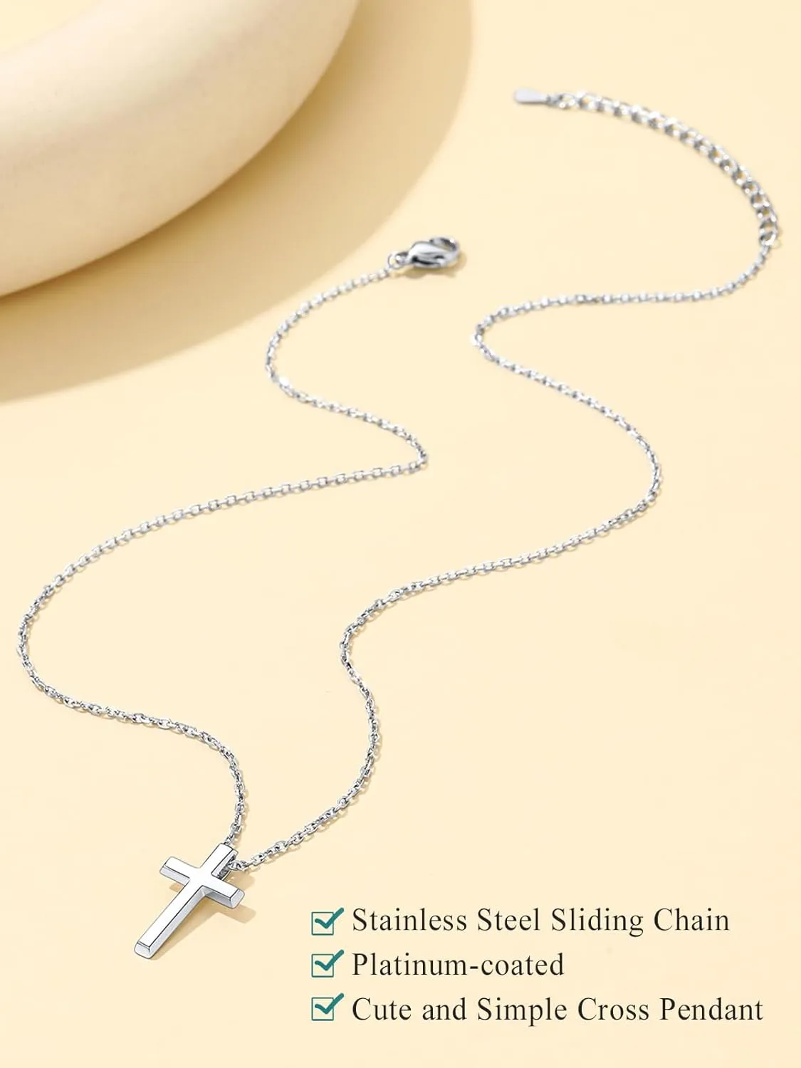 Supcare Dainty Cross Necklace with Messaged Card, Hypoallergenic Stainless Steel Crucifix Pendant with Adjustable Chain 16'' 2'', Trendy Women Christian Gifts to My Mom, Wife,Grandmother,Love