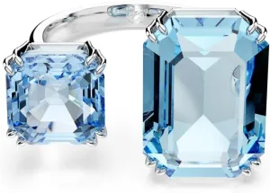 Swarovski Millenia Open Ring, Octagon Cut, Blue, Rhodium Finish