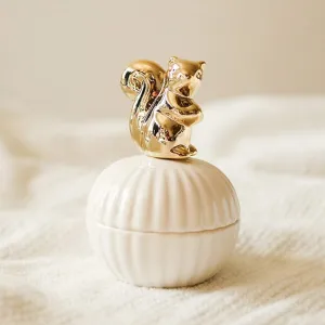 Taotenish Ceramic Jewelry Box Rings Earrings Ear Studs Necklaces Watch Organizer Mini Jewelry Tray for Women Girls - Squirrel