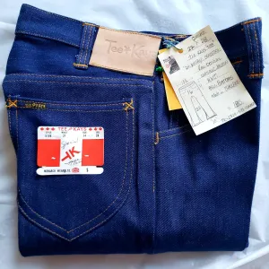 Tee Kay Vintage Deadstock Jeans, Made in Thailand. Monarch Industries. Denim, Bellbottom Jeans. NWT 27" x 28"