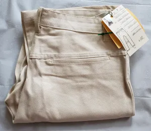 Tee Kay Vintage Deadstock, Made in Canada. Bone White Denim, Bellbottom Jeans. NWT 29" x 29"