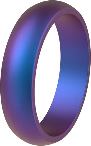 ThunderFit Silicone Wedding Bands for Women, Dome Unique Anniversary Rings 5.5mm Wide 2mm Thick - 1/2/3/4/5/6/7/8/12 Variety Multipack