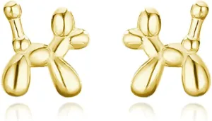 Tiny Cute Dog Ball Earrings Cute Balloon Dog Cartilage Stud Earrings for Women Gifts Dainty Minimal Balloon Animal Dog Stud Earrings Cute Animal Earrings