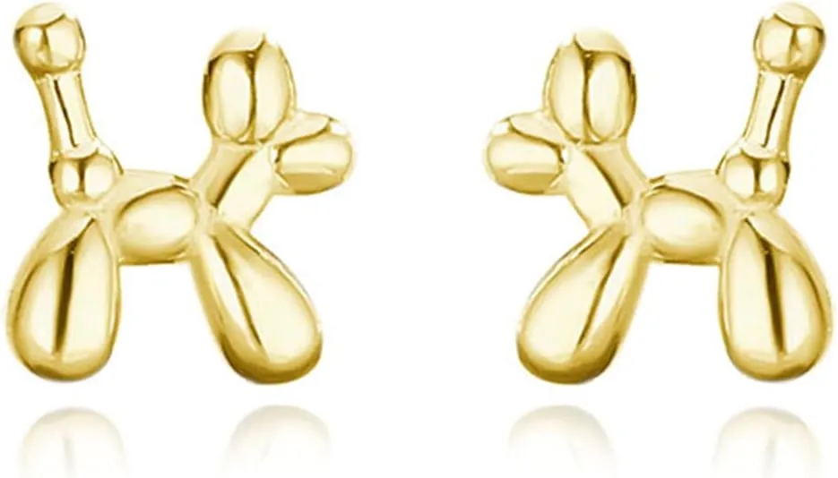 Tiny Cute Dog Ball Earrings Cute Balloon Dog Cartilage Stud Earrings for Women Gifts Dainty Minimal Balloon Animal Dog Stud Earrings Cute Animal Earrings