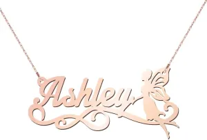 TSD Custom Name Necklace Personalized Styled Name Necklace in Solid Gold or Sterling Silver, Customized Jewelry Necklace Gift for Women, Personalized with any Name or Word - Jewlr