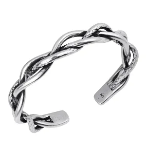 Twists Snake Vine Design Bracelet Silver Bracelet Adjustable Open Chunky Bracelets Vintage Natural Style Bangle Bracelet for for Women Men