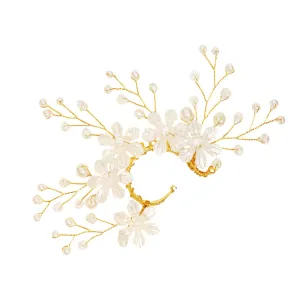 VALICLUD 1Pc Golden Ear Cuff with Fake Pearls Fashionable Ear Clip for Parties Weddings and Everyday Wear for Special Occasions