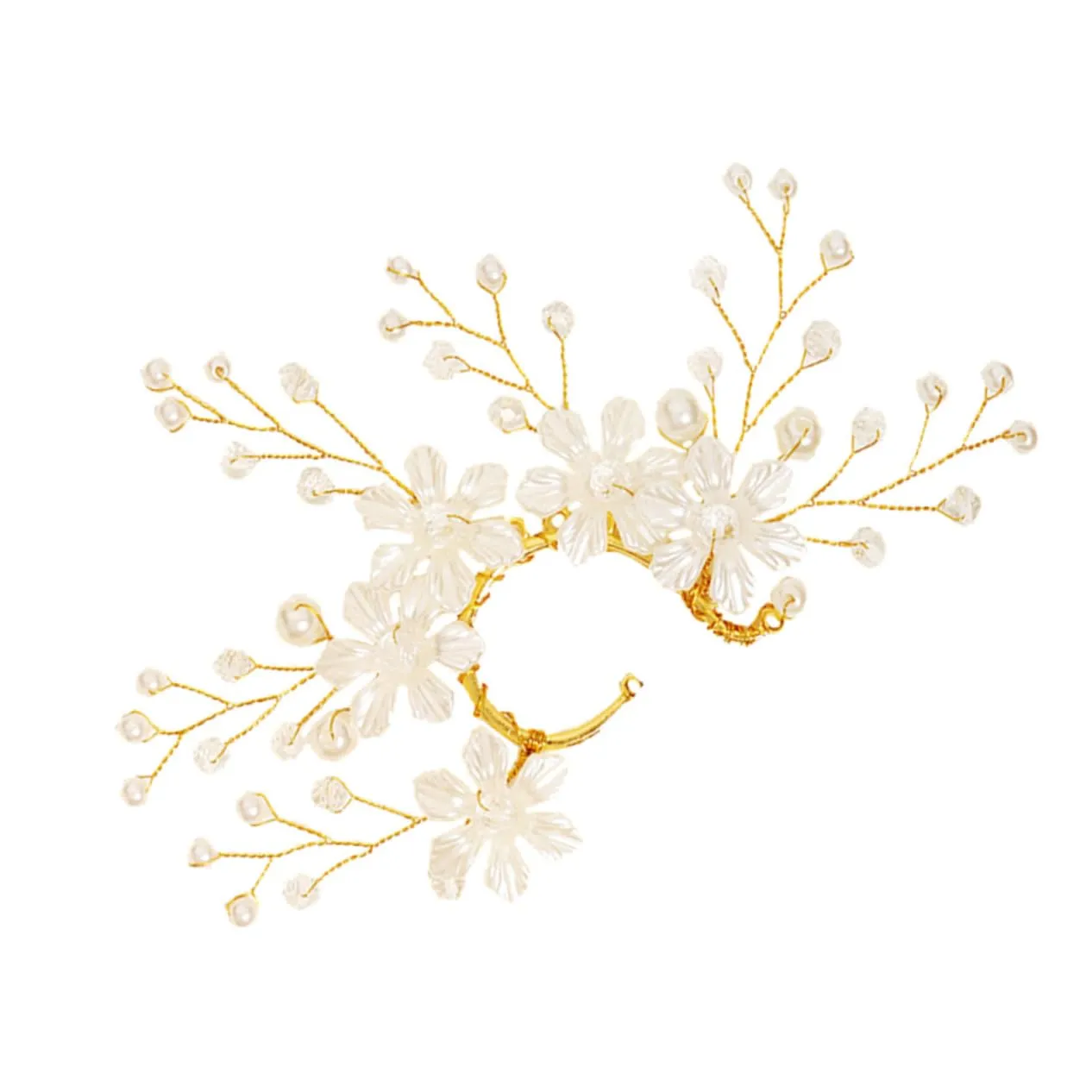 VALICLUD 1Pc Golden Ear Cuff with Fake Pearls Fashionable Ear Clip for Parties Weddings and Everyday Wear for Special Occasions