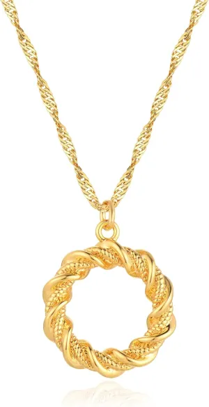 Valloey Rover Gold Coin Necklace,14K Gold Plated Cute Dainty Evil Eye Heart Disk Necklaces for Women Jewelry Gift
