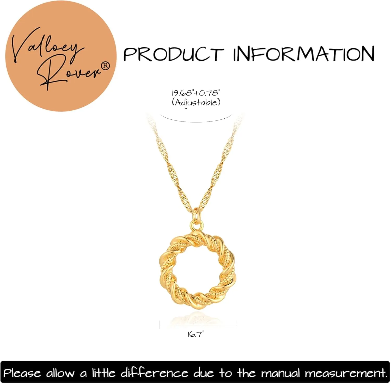 Valloey Rover Gold Coin Necklace,14K Gold Plated Cute Dainty Evil Eye Heart Disk Necklaces for Women Jewelry Gift