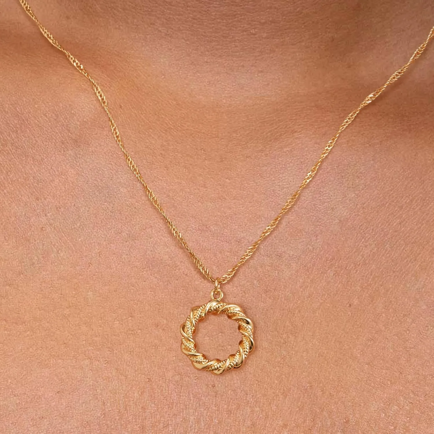 Valloey Rover Gold Coin Necklace,14K Gold Plated Cute Dainty Evil Eye Heart Disk Necklaces for Women Jewelry Gift