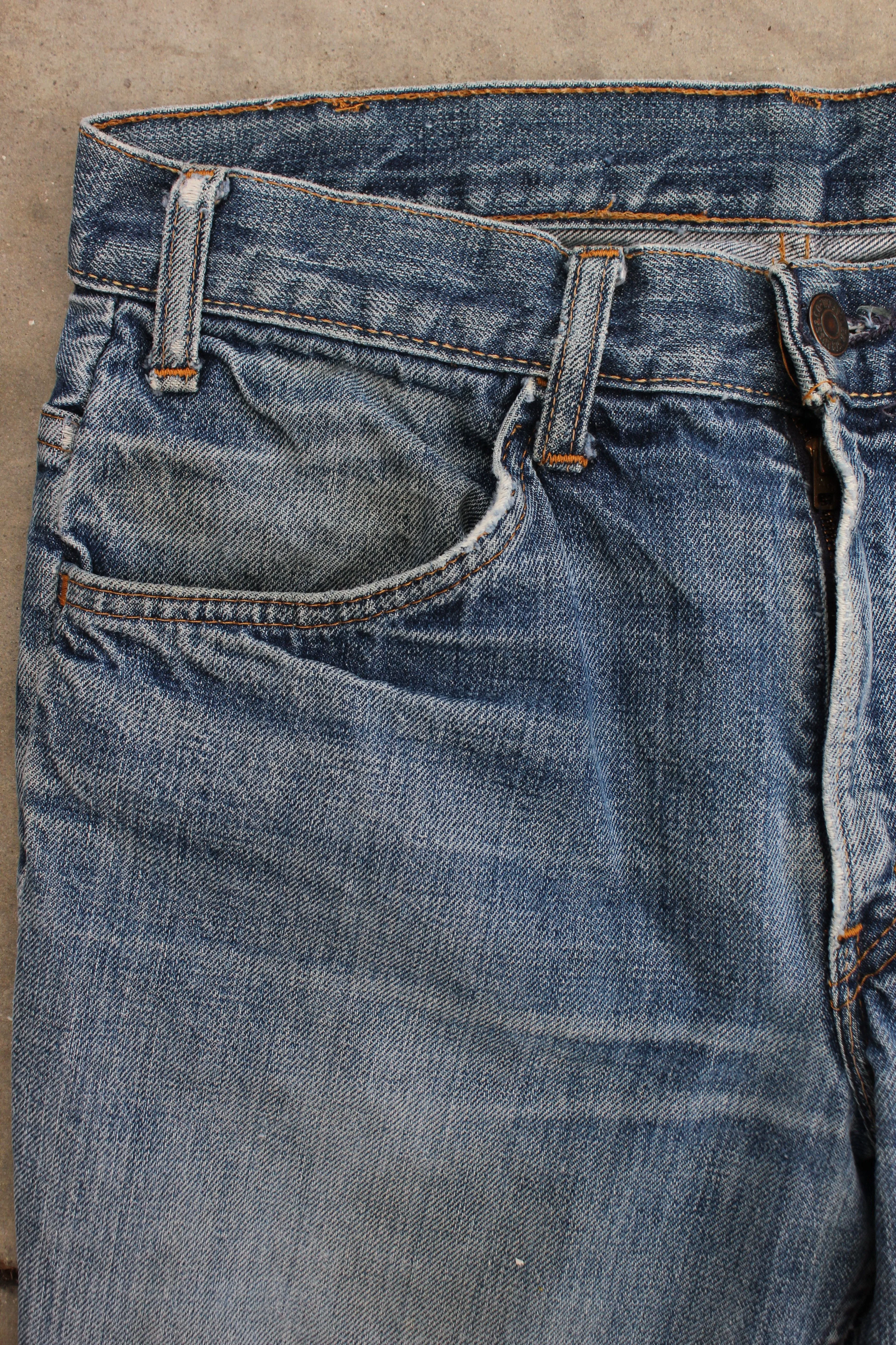 Vintage 1960/1970s Big E" Levi's Denim 646 Bellbottom Jeans