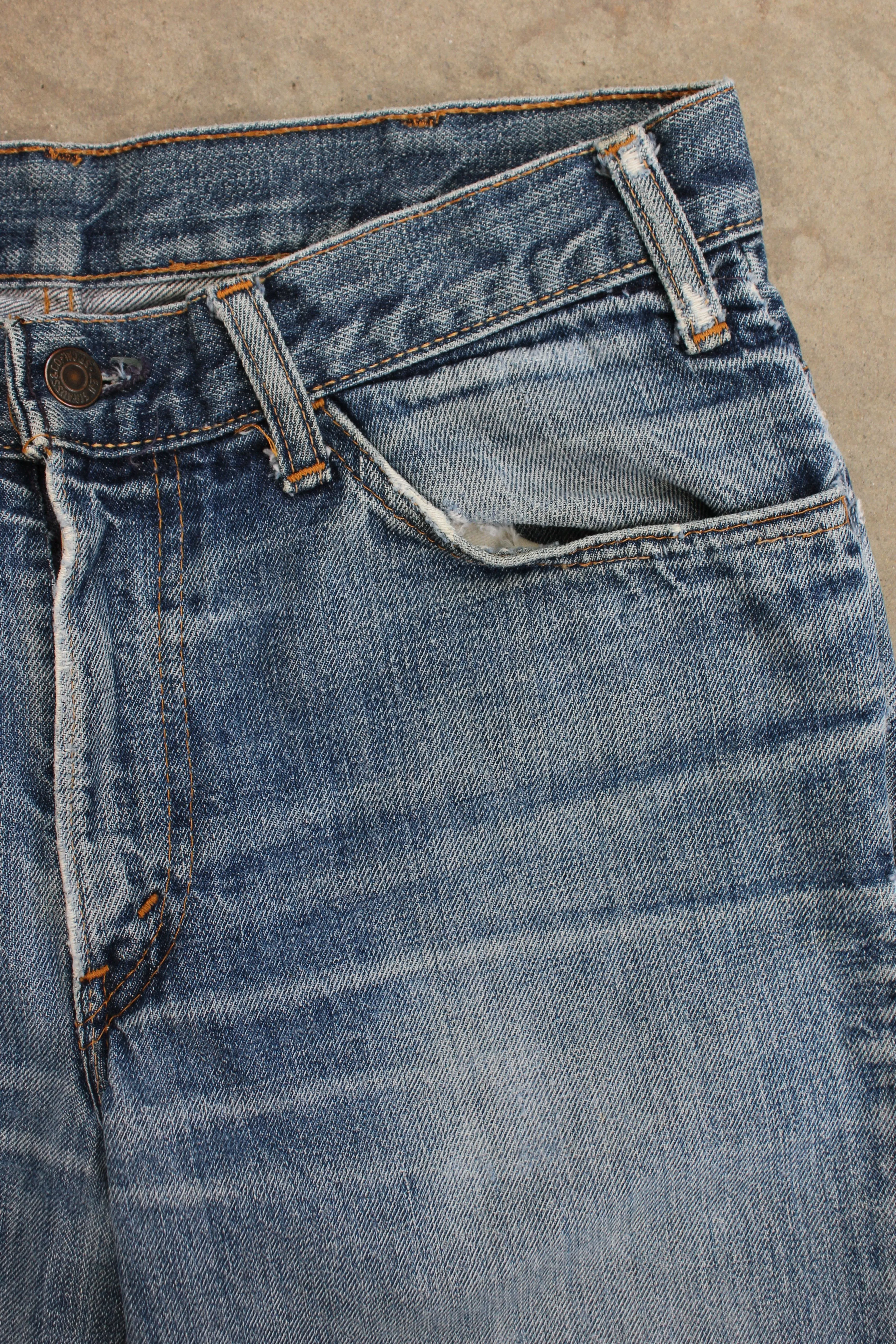 Vintage 1960/1970s Big E" Levi's Denim 646 Bellbottom Jeans