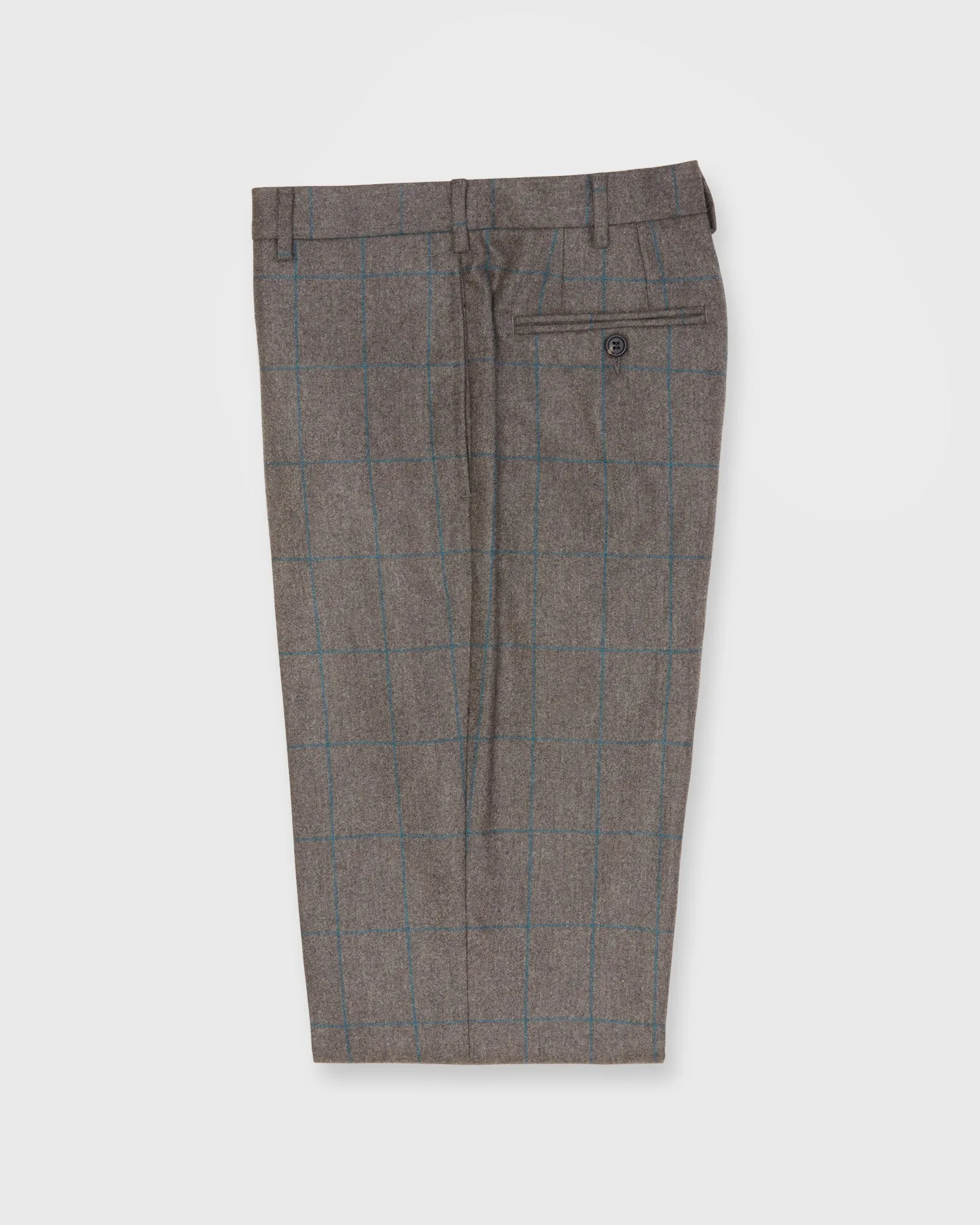 Virgil No. 3 Suit in Brown/Bluegrass Windowpane Flannel