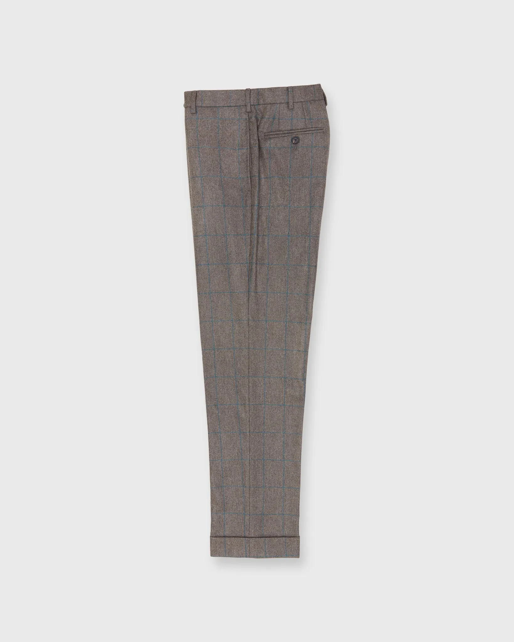 Virgil No. 3 Suit in Brown/Bluegrass Windowpane Flannel