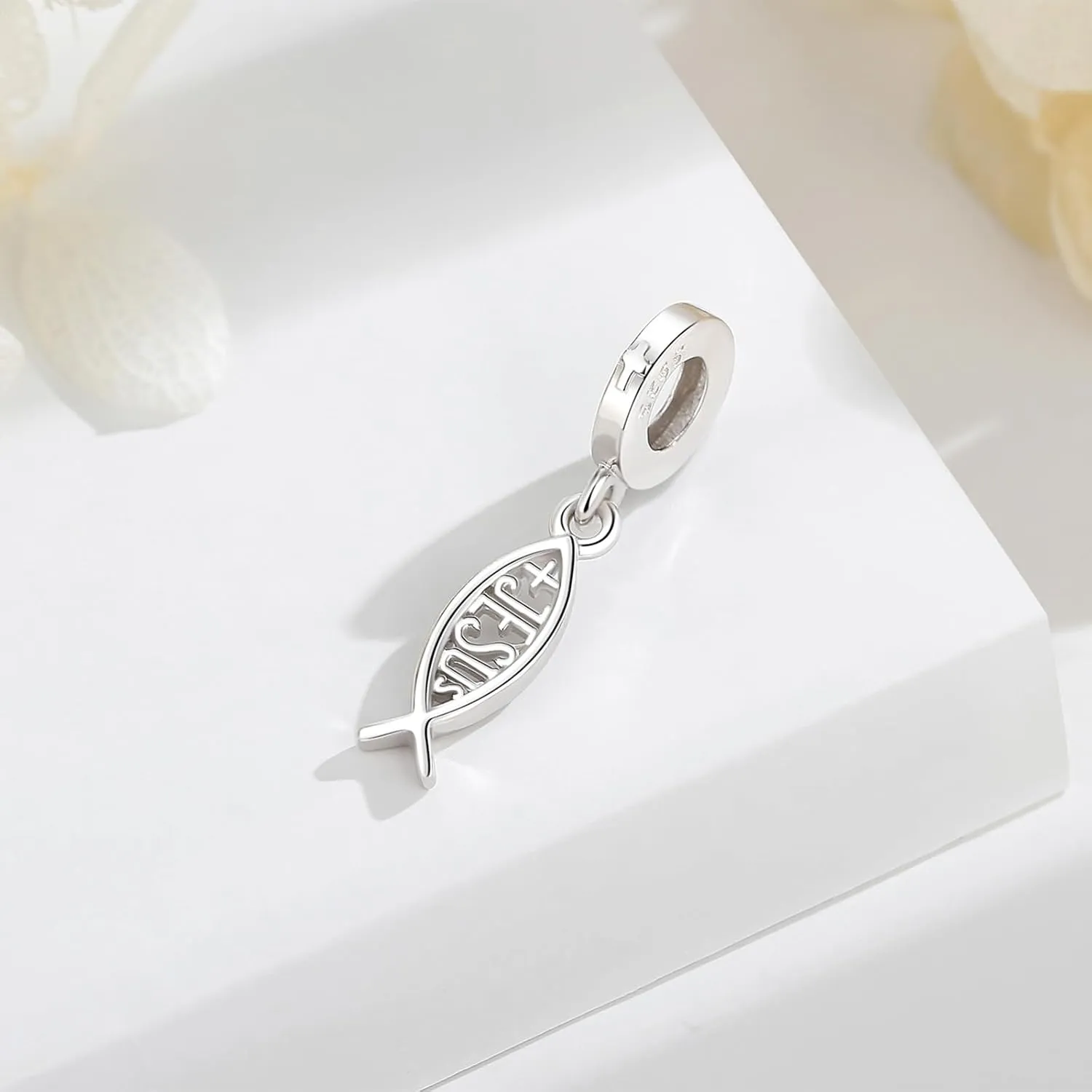 Vito 925 Sterling Silver Cross Charms Bead for Women, Vintage European Religion God Beads for European Bracelets Diy Jewelry Gift
