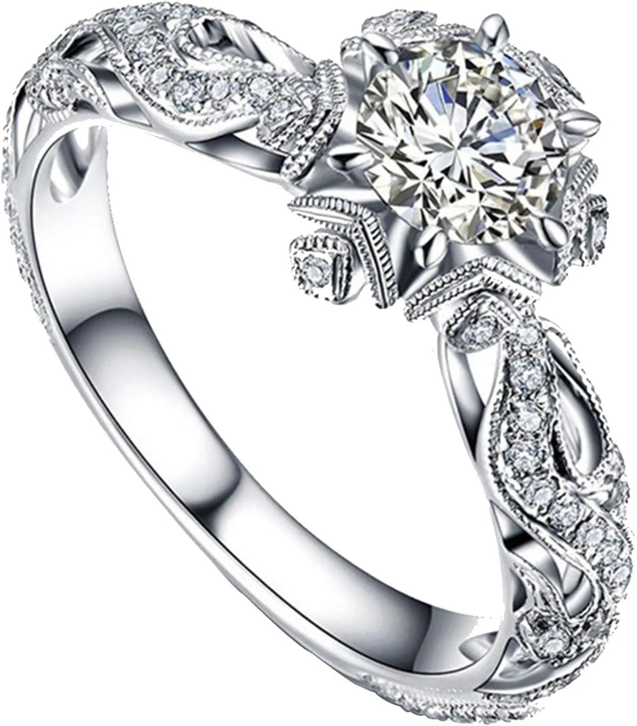 Womens Luxury Rings Saphire Ring, Round Blue Gemstone Ring, Vintage Ring, Diamond Ring, Gift Ring, Peacock Shape Ring, Shiny Diamond Ring, Unique Diamond Ring