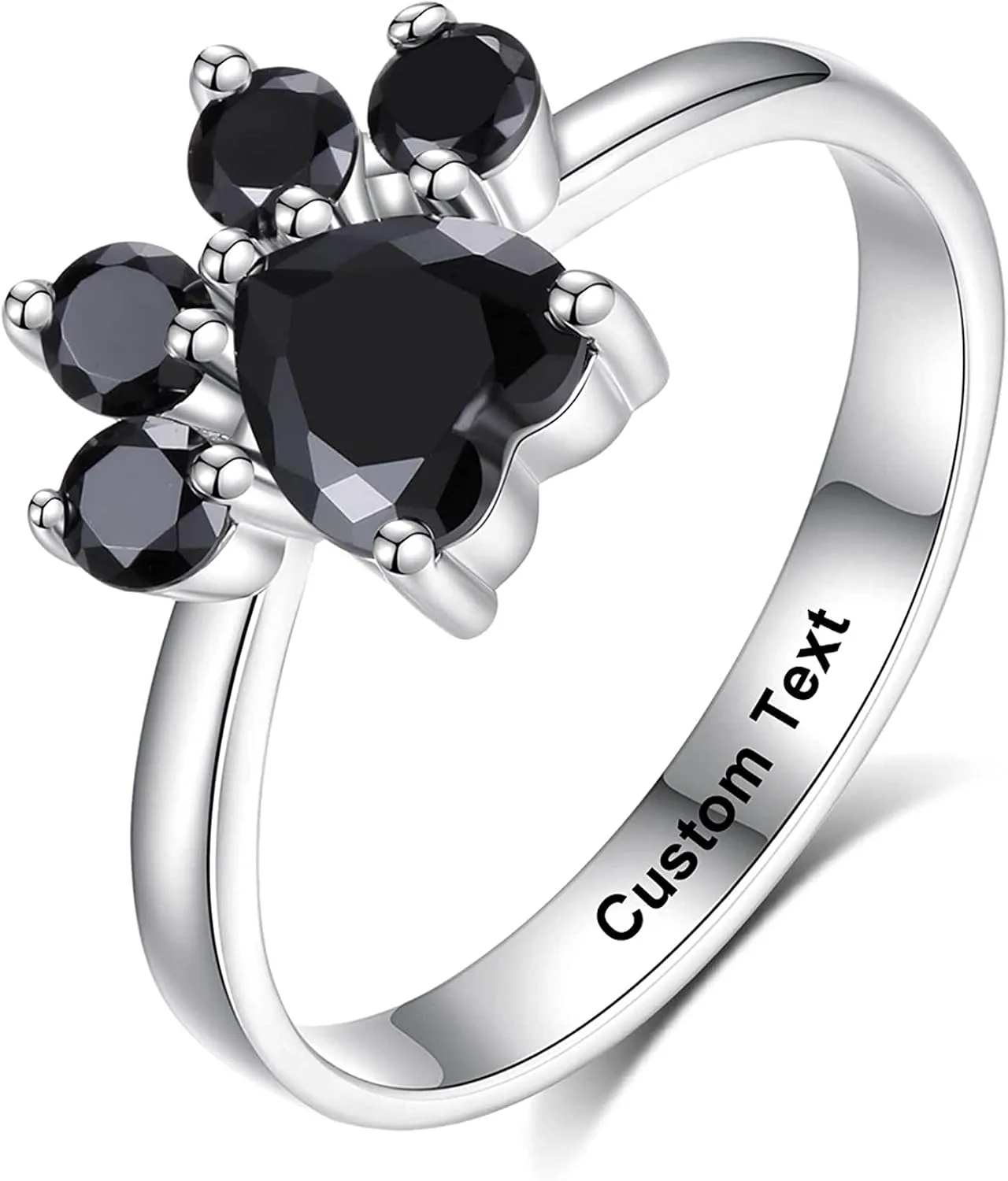 Womens Men Who Have Everything Gifts Guys Custom Rings Animal Name Gift Paw Engraved Ring Names Unique Jewelry