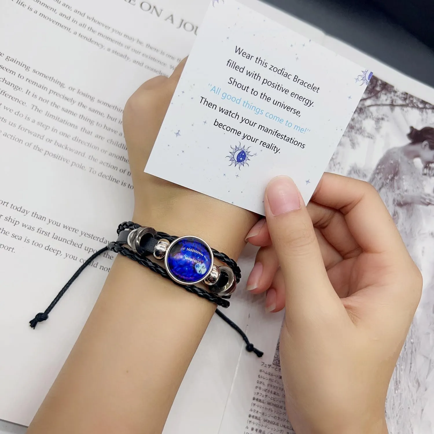 ZMANYIJEW Zodiac Signs Spirit Bracelet, Multilayer Adjustable 12 Constellation Zodiac Bracelet Handmade Woven Virgo Bracelet for Women Glow in the Dark Zodiac Jewelry for Men